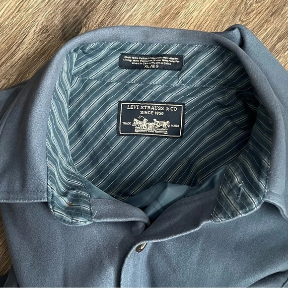 Levi’s Cotton Shirt Jacket-Blue-Men’s XL-Casual Button Up-NEW-Skate-California - Picture 3 of 5